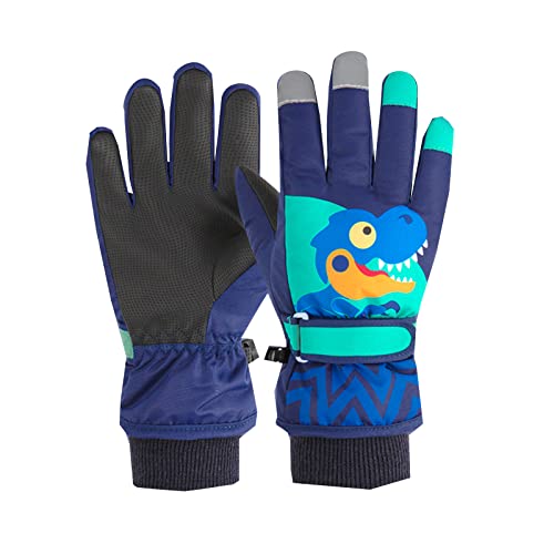 Winterhandschuhe Kinder rutschfest Waterproof Skifahren Wanderhandschuhe Warme Schneeanzug Winterhandschuhe Radfahren Kinderschneehandschuh für 6-5 Jahre Kinder von Gyaimxfu