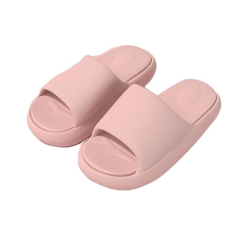 Gyios Badelatschen Damen Weiche Sohle Pantoffeln Nicht-Slip-Dicke Plattform Außenrutschen Sandalen Frau Paarschuhe Flip-Flops-rosa,36/37 EU von Gyios