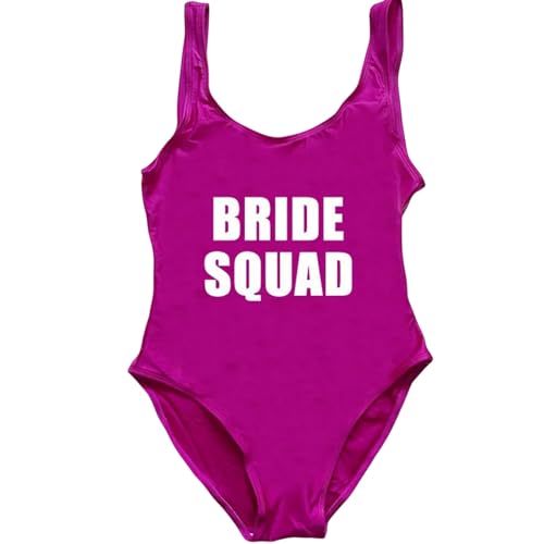 Gyios Bikini Damen Bachelor Party EIN Stück Badeanzug Frauen Team Braut Squad Stammes Bikini Bodysuit Badeanzug Strandwege-2puwh-xxl von Gyios
