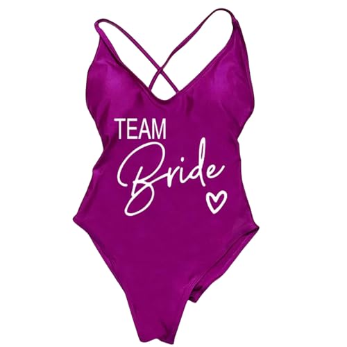 Gyios Bikini Damen Team Braut Badebekleidung Frauen One Stück Bikini Frauen Badeanzug Bachelorette Party-puwh-m von Gyios