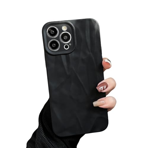 Gyios Handyhülle Hautfalte 15promax Phone Case 13 Einfache Phone12 All -Inclusive Soft Shell-schwarz-13promax von Gyios