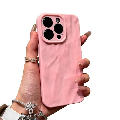 Gyios Handyhülle Phone 15 Mattelefonhülle Full Haut Fühlen Sich Für Phone 14 Pro Max Anti-Fall-Kiesel-Gel-schutzabdeckung Geeignet -rosa-phone15promax von Gyios