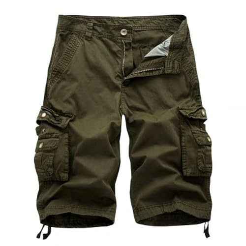 Gyios Kurze Hosen Herren Cargo Shorts Männer Sommer Shorts Lässige Massive Männliche Fracht-Shorts Plus Size-grün-40 von Gyios