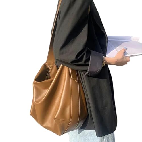 Gyios rucksack damen Vintage Pu Lederhandtasche Für Frauen Lässig Große Kapazität Schulter -crossbody -taschen Käufer Totes -umhängetaschen-kaffee von Gyios