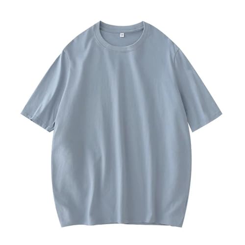 Gyios t Shirt Damen Frauen Baumwolle T-Shirts Frauen Weiche Weiße Schwarze Tees Lady Plus Size Basic Tops Für Sommer-t-Shirt-blau-XL von Gyios