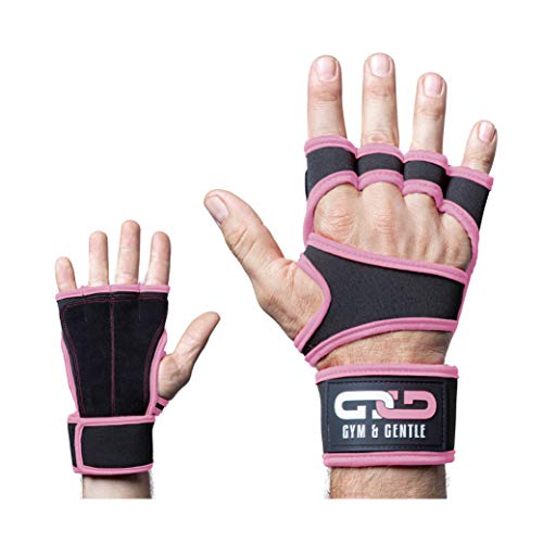 Gym & Gentle Damen Herren Fitness Handschuhe/Trainingshandschuhe/Handgelenkstütze - Krafttraining/Bodybuilding/Crossfit (Rosa, XL) von Gym & Gentle