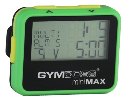 Gymboss Minimax Intervallzeitgeber Und Stoppuhr Grün-Gelb Softbeschichtung von Gymboss