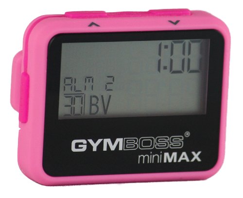 Gymboss Minimax Intervallzeitgeber Und Stoppuhr Pink/Pink Softbeschichtung von Gymboss