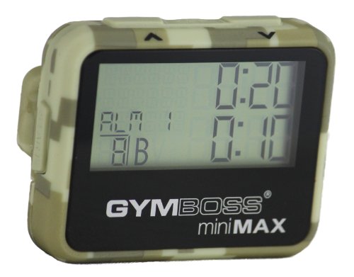 Gymboss miniMAX Intervalltimer und Stoppuhr Camouflage/Hellbraun SOFTBESCHICHTUNG von Gymboss