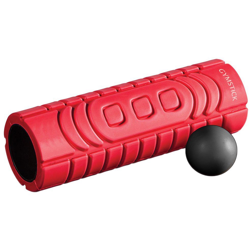 Gymstick Travel Roller With Myofascia Ball Home Trainer Rot 10x30x10 cm von Gymstick