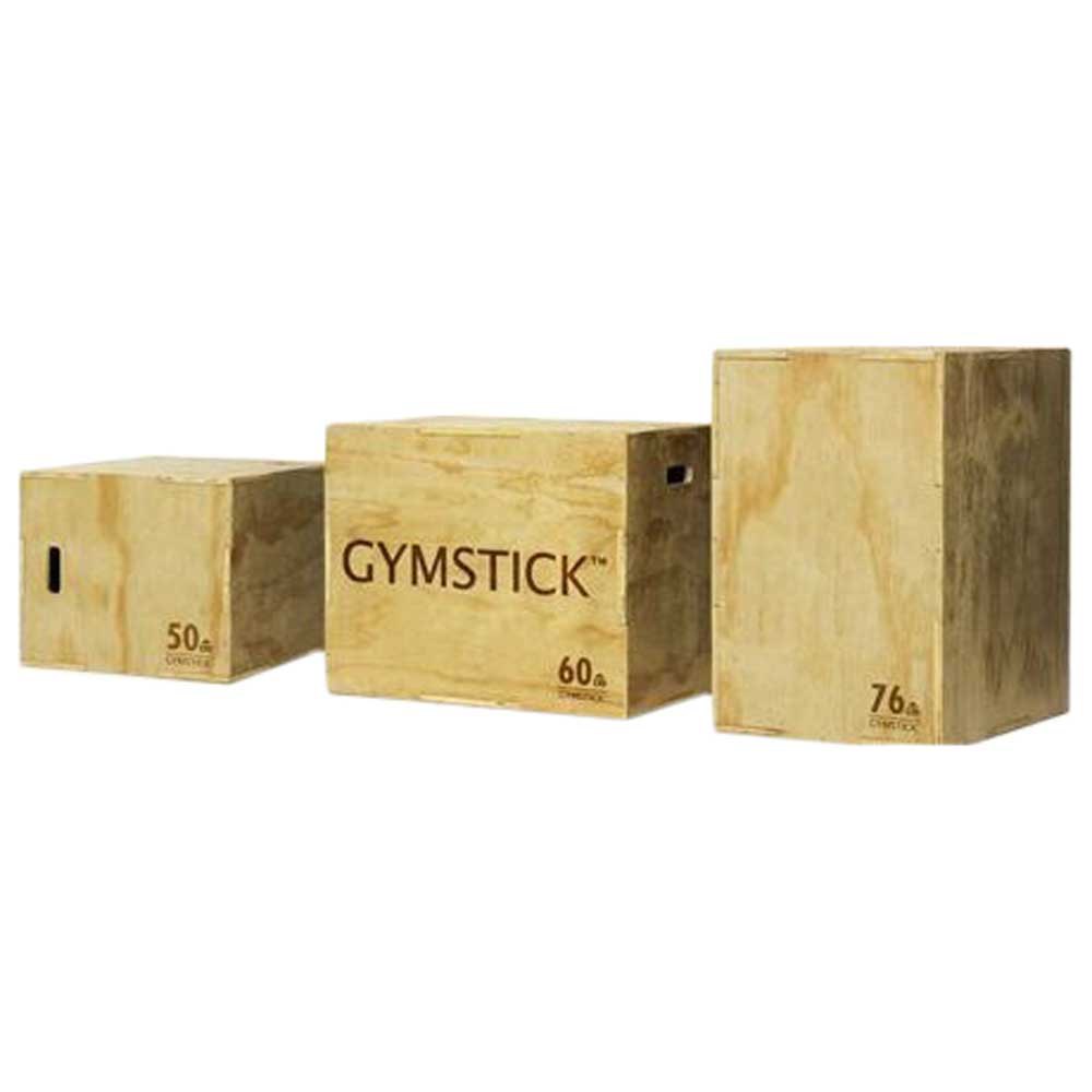 Gymstick Wooden Plyometric Platforms Braun 50x45x45 cm von Gymstick