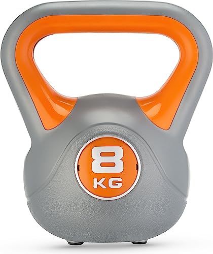 Gymtek Kettlebell 8kg, Gewichte Hantel für Krafttraining, Workout Gewicht mit Ergonomischer Griff, Kettlebell für Muskeltraining, Sport Geräte für Zuhause, Fitness, Gymnastik, Home Workout Equipment von Gymtek