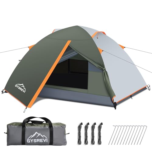 Gysrevi Camping Zelt Wurfzelt Kuppelzelte Wasserdicht Winddicht Dome Tent 2 Personen Zelt Ultraleicht Zelt für Camping Outdoor Trekking von Gysrevi