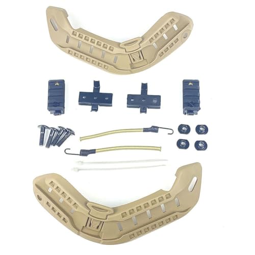 HANSTRONG GEAR Airsoft Paintball Military Side Rail Set Guide Accessories for ARC Mich Helmet DE von HANSTRONG GEAR