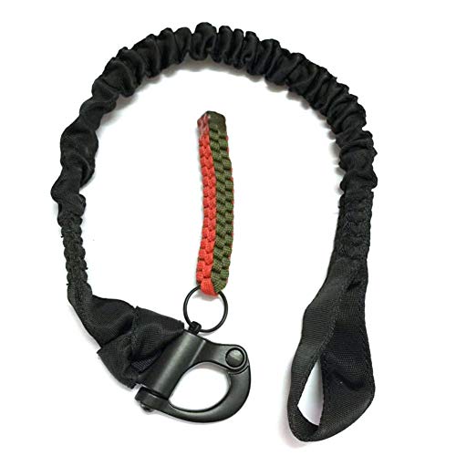 HANSTRONG GEAR H World EU Tactical Verbesserte Version Multi-Use Einstellbare Schnellspanner Versenkbare Sicherheitsgurt-Lanyard für Outdoor-Sportarten Airsoft Wandern Schwarz von H World EU