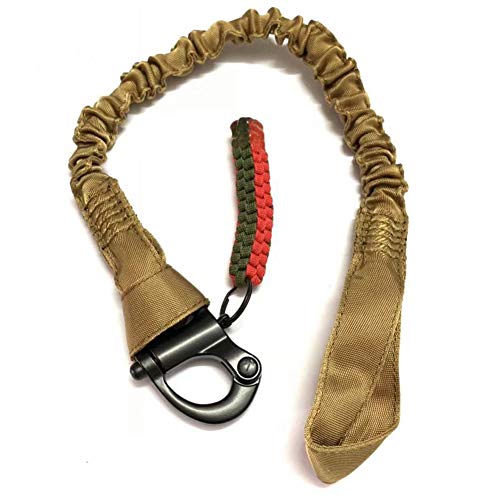 HANSTRONG GEAR H World EU Tactical Verbesserte Version Multi-Use Einstellbare Schnellspanner Versenkbare Sicherheitsgurt-Lanyard für Outdoor-Sportarten Airsoft Wandern Tan von H World EU