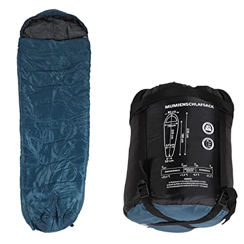 Mumienschlafsack Outdoor Camping Deckenschlafsack bis 1,6/2,9C° Thermo Schlafsack kombinierbar Petrol von H4L