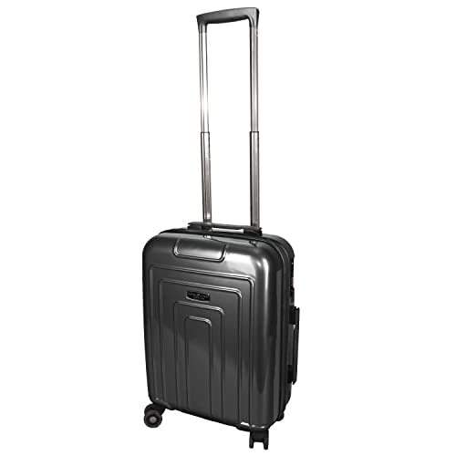 Trolley Bordcase Koffer Reisekoffer Handgepäck schwarz Hartschalenkoffer bruchsicher 55x40x20cm von H4L