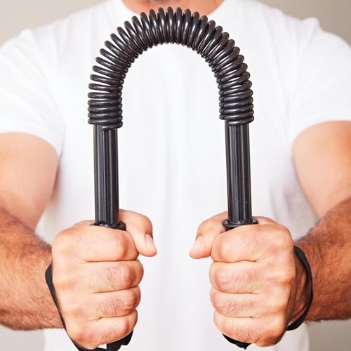 Biegehantel für Krafttraining Biegestange Federstahl Biegsame Flexible Feder-Hantel Königsfeder Fitness-Training Armtrainer Biegefeder (30 kg Widerstand) von HAC24