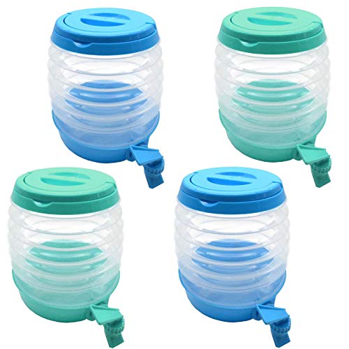 HAC24 4er Set Getränkespender Faltbar 3,5 Liter Limonadenspender Wasserspender mit Zapfhahn Saftspender Getränke Spender von HAC24