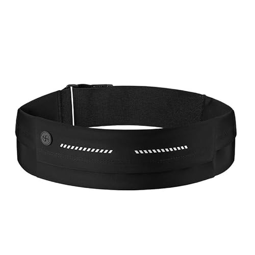 HAGOT Laufgürtel für Handy, Lauf Hüfttasche, Handy Lauftasche, Handytasche Joggen, mit 3 Taschen, für Fitness Sport Running, für Herren und Damen bis zu 7,0", Schwarz von HAGOT