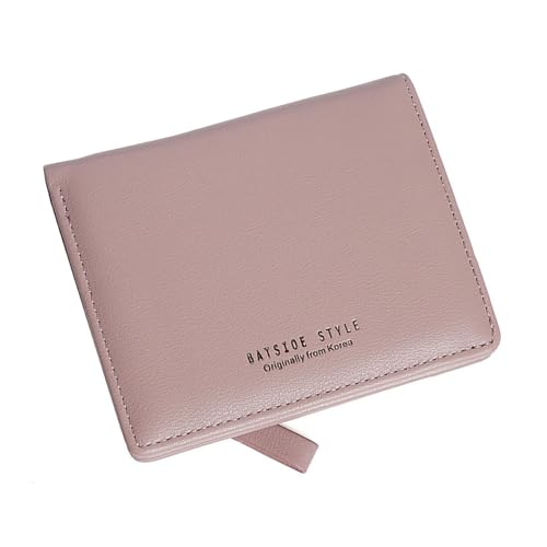 HAIWILL Geldbörse Damen Klein Mini Portemonnaie Damen mit RFID Blockierung Portemonnaie Damen mit ReißVerschlusstasche und 12 Kartenfächern (Rosa2) von HAIWILL
