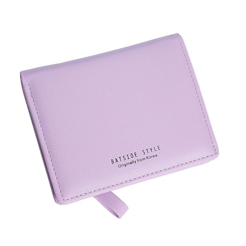 HAIWILL Geldbörse Damen Klein Mini Portemonnaie Damen mit RFID Blockierung Portemonnaie Damen mit ReißVerschlusstasche und 9 Kartenfächern (Lila2) von HAIWILL