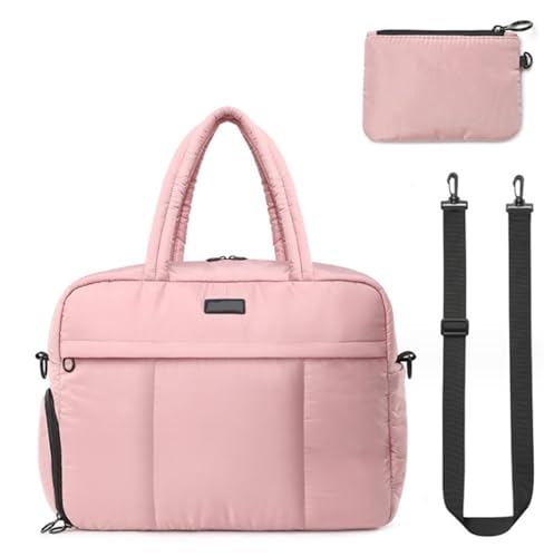 Sporttasche 17-Zoll-Wochenend-Übernachttasche Aus Daunenjackenstoff Mit Schuhfach Für Damen Reisetasche (Color : B, Size : 45 * 18 * 35cm) von HALAHAI