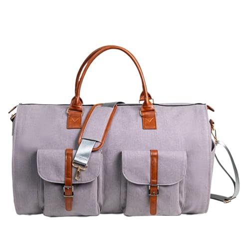 Sporttasche Canvas-Kleidersack Für Die Reise, Umwandelbare Handgepäcktasche Für Herren, Kunstleder Reisetasche (Color : B, Size : 560 * 330 * 320mm) von HALAHAI