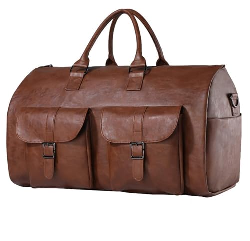 Sporttasche Canvas-Kleidersack Für Die Reise, Umwandelbare Handgepäcktasche Für Herren, Kunstleder Reisetasche (Color : D, Size : 560 * 330 * 320mm) von HALAHAI