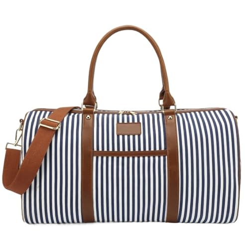 Sporttasche Canvas Weekender Duffel Bag Für Männer Frauen Overnight Travel Tote Carryon Schulterhandtasche Reisetasche(Color:A) von HALAHAI