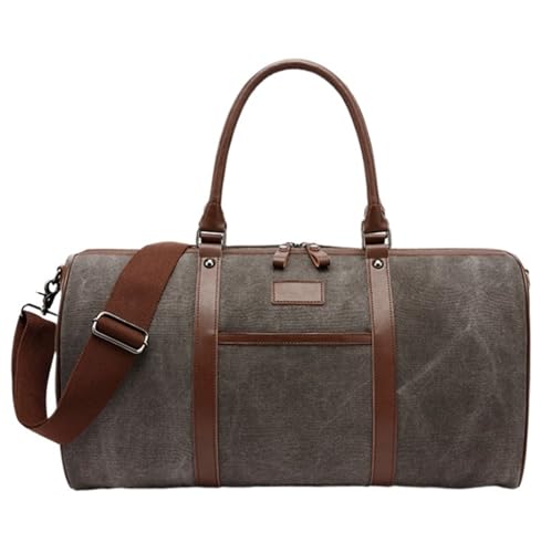 Sporttasche Canvas Weekender Duffel Bag Für Männer Frauen Overnight Travel Tote Carryon Schulterhandtasche Reisetasche(Color:C) von HALAHAI