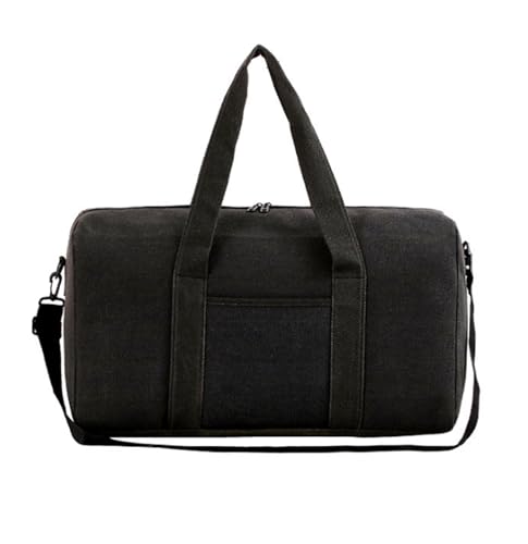 Sporttasche Faltbare Handgepäcktasche Aus Segeltuch, Reisetasche, Verstaubare Gepäcktasche Für Damen Und Herren Reisetasche(Color:Svart) von HALAHAI