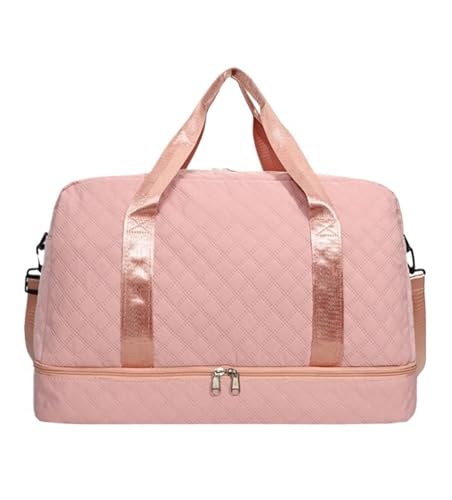 Sporttasche Weekender-Taschen Für Damen, Reisetasche, Großes Fassungsvermögen, Übernachtungstasche, Schuhfach Reisetasche (Color : F, Size : 52 * 25 * 30cm) von HALAHAI