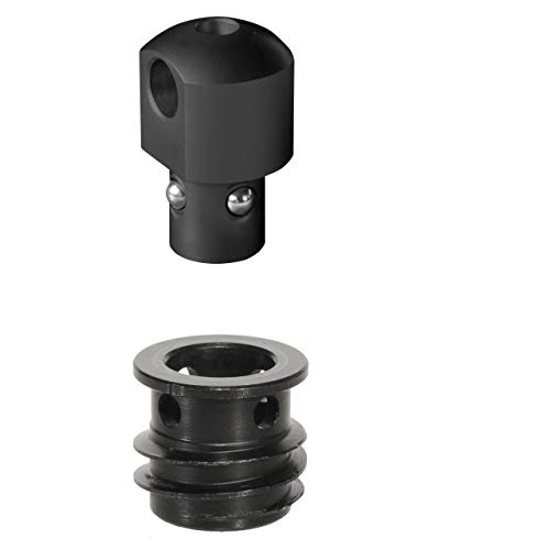 HALDER Unisex – Erwachsene Push & GO Stud Adapter + Buchse, Ø 6 x 1 mm, schwarz, mit Aufnahmebuchse für Montage in Kunststoff, 6,0 mm von HALDER