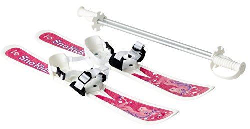 Hamax Kinder Ski erste Lernski mit Stöcken SNO Kids rosa Pony von Hamax