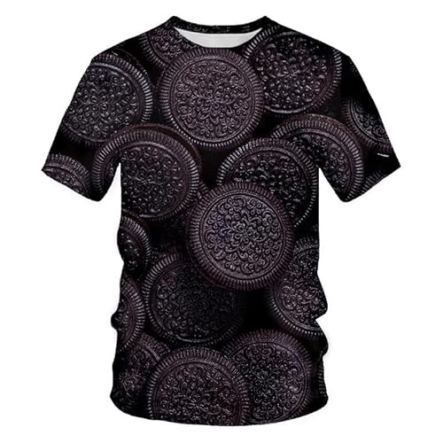 HAN MAN XIU Burger Pizza kreative Lebensmittel Grafik T-Shirt Jungen und Mädchen lässig kurzärmelige Kleidung von HAN MAN XIU