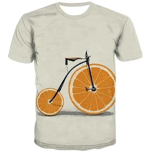 HAN MAN XIU Fahrrad T-Shirt mit dreidimensionalem Druck für Männer und Frauen mit kurzen Ärmeln, Freizeitkleidung für draußen von HAN MAN XIU