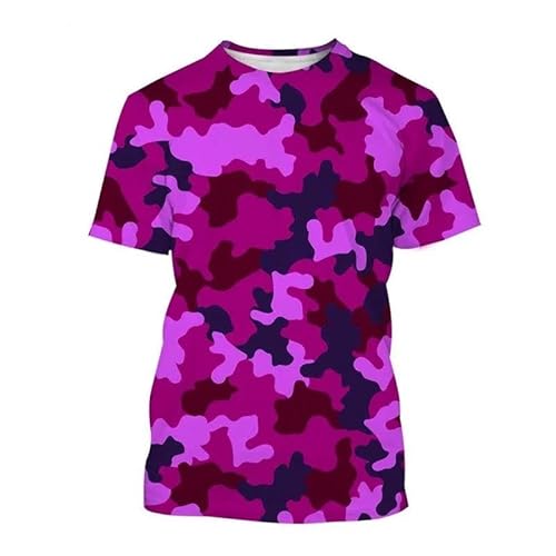 HAN MAN XIU Farbe 3D-Druck Camouflage Druck T-Shirt Männer Frauen lässig kurzärmelige Tops Kleidung von HAN MAN XIU