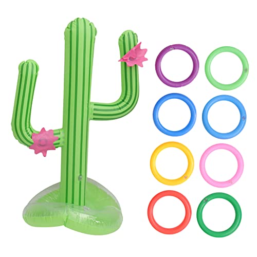 HANABASS 1 Set Kaktus Ring Sommer Strandspielzeug Aufblasbares Kaktus Strandspiel Spielzeug Kaktus Wurfring Schwimmendes Kaktus Spielzeug Schwimmen Partyzubehör Sommerspielzeug von HANABASS