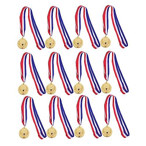 HANABASS 12 Stück Die Medaille Goldmedaille Medaillen Für Auszeichnungen Medaille Spielzeug Fußball Medaillen Schulmedaillen von HANABASS