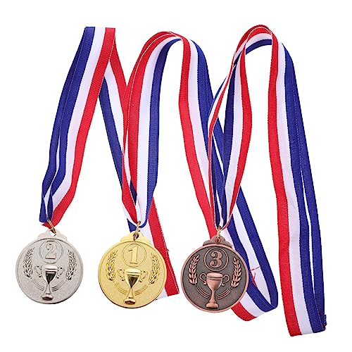 HANABASS 3 Stück Die Medaille Sportsiegermedaillen Sportmedaillen Wettbewerbsmedaille Auszeichnung Bronzemedaille Wettbewerbsmedaillen Sportwettkampfmedaille Universalmedaille von HANABASS