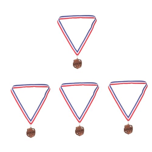 HANABASS 4 Stück Bowling Medaille Spielmedaillen Kreative Medaillen Zarte Zinklegierungsmedaille Bowling Auszeichnungsmedaillen Ermutigungsmedaillen Zarte Medaillen Bowling von HANABASS