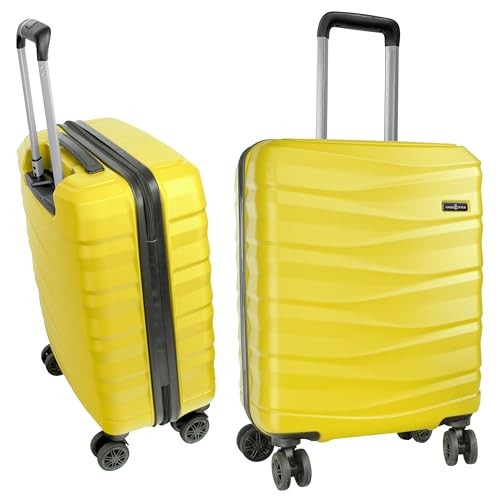 HANSEKOFFER Hartschalenkoffer – Koffer Handgepäck – Reisekoffer klein – Kabinengepäck – Trolley – leicht – Größe 37x55x22cm 42 Liter von HANSEKOFFER