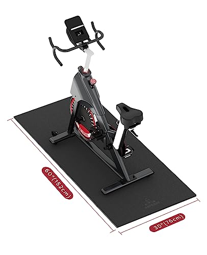 HAPBEAR Bodenschutzmatte Für Sportgeräte Fitnessgeräte - Hohe Dichte PVC, 152 x 76 cm / 183 x 92 cm x 6 mm Dicke, Bodenmatte Unter Laufband, Ellipsentrainer, Peloton Fahrradmatte von HAPBEAR