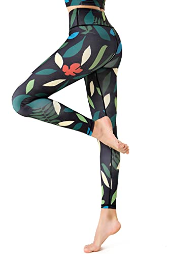 HAPYWER Damen Yoga Leggings - Blickdichte Sporthose mit Hohem Bund, Stretch-Material, Atmungsaktivität - Trainingshose Yogahose für Workout und Fitness(X054,L) von HAPYWER