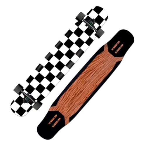 46 Zoll Longboards für Jungen Mädchen, Skateboard Longboard Anfänger für Extreme Sport Downhill Dancing, Longboard Cruiser Skateboard für Kinder Erwachsene Anfänger (Color : A) von HAQMG