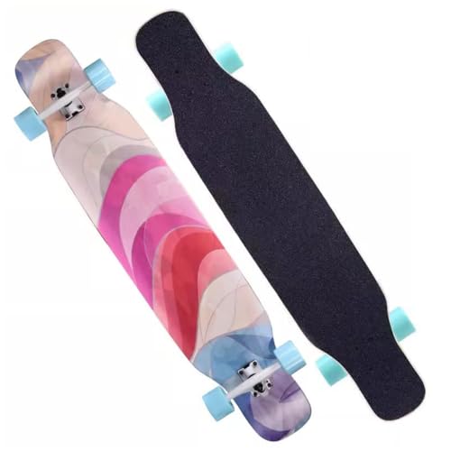 46 Zoll Skateboard Deck Cruiser Longboard Drop Durch Longboards für Jungen Mädchen 8 Ebenen Ahornholz Long Boards Skateboards für Kinder Erwachsene Anfänger (Color : Style G) von HAQMG