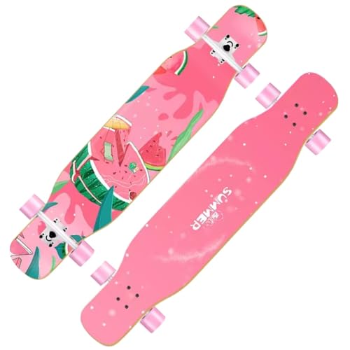 Longboards für Jungen Mädchen und Teenager, Longboard Skateboard für Kinder Erwachsene Anfänger, Longboard Komplettes Skateboard Surfskate für Downhill-Tanzen, Free-Style (Color : Style G) von HAQMG