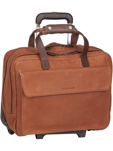 HAROLD'S 2-Rollen Businesstrolley Leder 40 cm Laptopfach von HAROLD'S